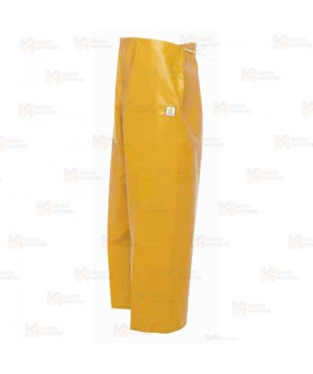 Pantalón impermeable para náutica y pesca industrial con cierre clásico de cuerdas.