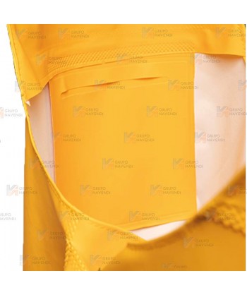 Peto económico impermeable especial agua para náutica y pesca industrial colores verde y amarillo