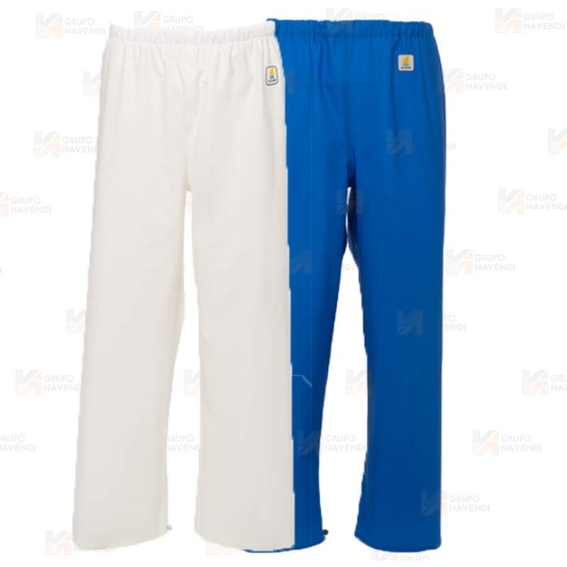 Pantalón impermeable para industria alimentaria color blanco