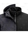 Parka 3 en 1, impermeable, transpirable y corta-viento color azul negro