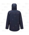 Parka 3 en 1, impermeable, transpirable y corta-viento color azul marino