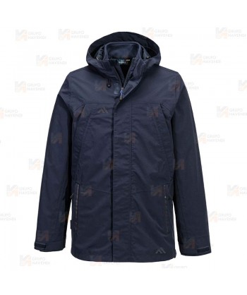 Parka 3 en 1, impermeable, transpirable y corta-viento color azul marino