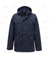 Parka 3 en 1, impermeable, transpirable y corta-viento color azul marino