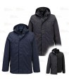 Parka 3 en 1, impermeable, transpirable y corta-viento