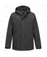 Parka impermeable y transpirable con capucha color negro
