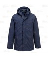 Parka impermeable y transpirable con capucha color azul marino