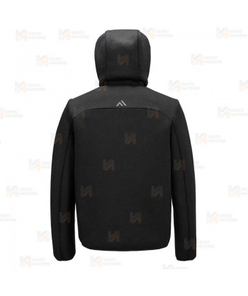 Cazadora softshell de tres capas, con capucha color negro