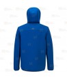 Cazadora softshell de tres capas, con capucha color azulina
