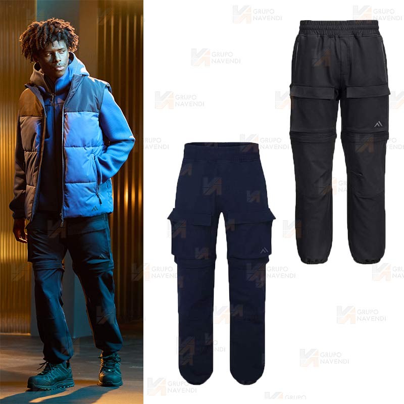 Pantalón laboral convertible en bermudas con tejido elástico RipStop