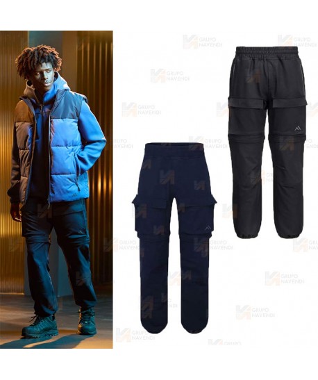 Pantalón laboral convertible en bermudas con tejido elástico RipStop