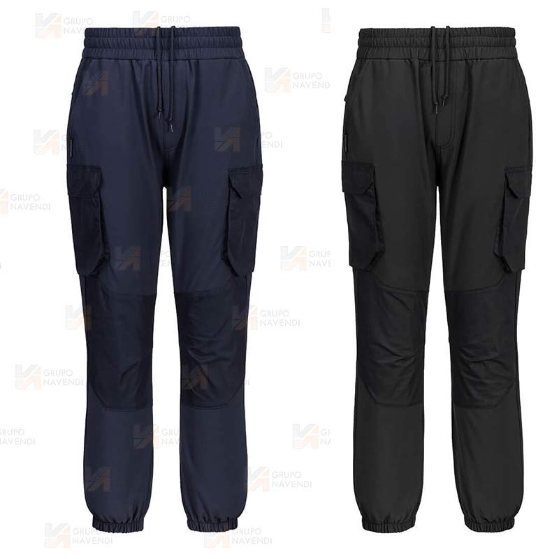 Pantalón laboral con refuerzos y con tejido elástico