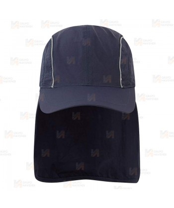Gorra de visera con faldón para la nuca color azul marino