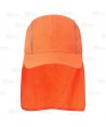 Gorra de visera con faldón para la nuca color naranja flúor