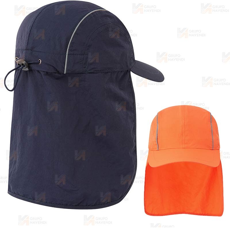 Gorra de visera con faldón para la nuca color azul marino