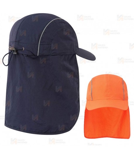 Gorra de visera con faldón para la nuca color azul marino