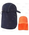 Gorra de visera con faldón para la nuca color azul marino