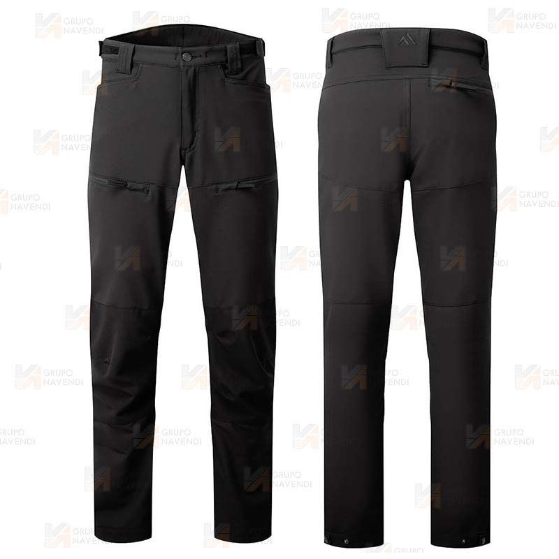 Pantalón elástico con refuerzos WX2 con materiales ecológicos color negro