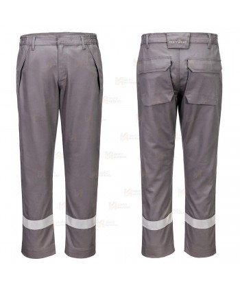 Pantalón ignífugo multinorma, económico y muy resistente color gris