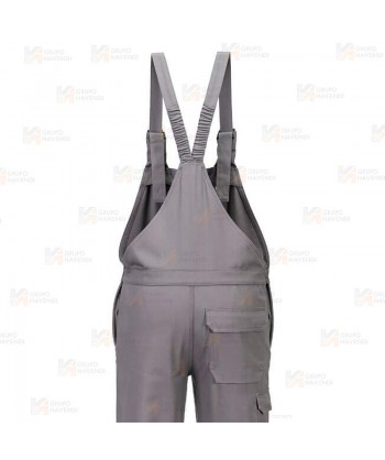 Pantalón peto ignífugo multinorma, económico y muy resistente color gris oscuro