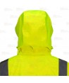 Parka con membrana PU impermeable monocolor alta visibilidad color amarillo flúor