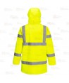 Parka con membrana PU impermeable monocolor alta visibilidad color amarillo flúor