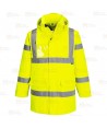 Parka con membrana PU impermeable monocolor alta visibilidad color amarillo flúor
