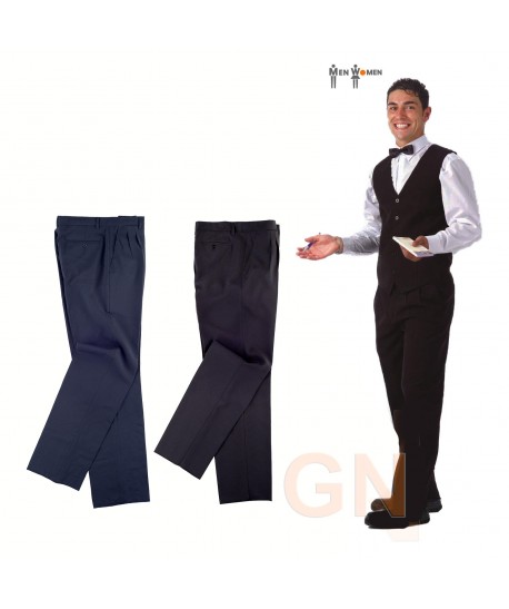 Pantalón económico con pinzas para camarero
