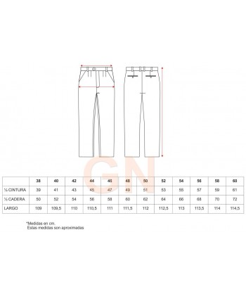 Pantalón económico con pinzas para camarero
