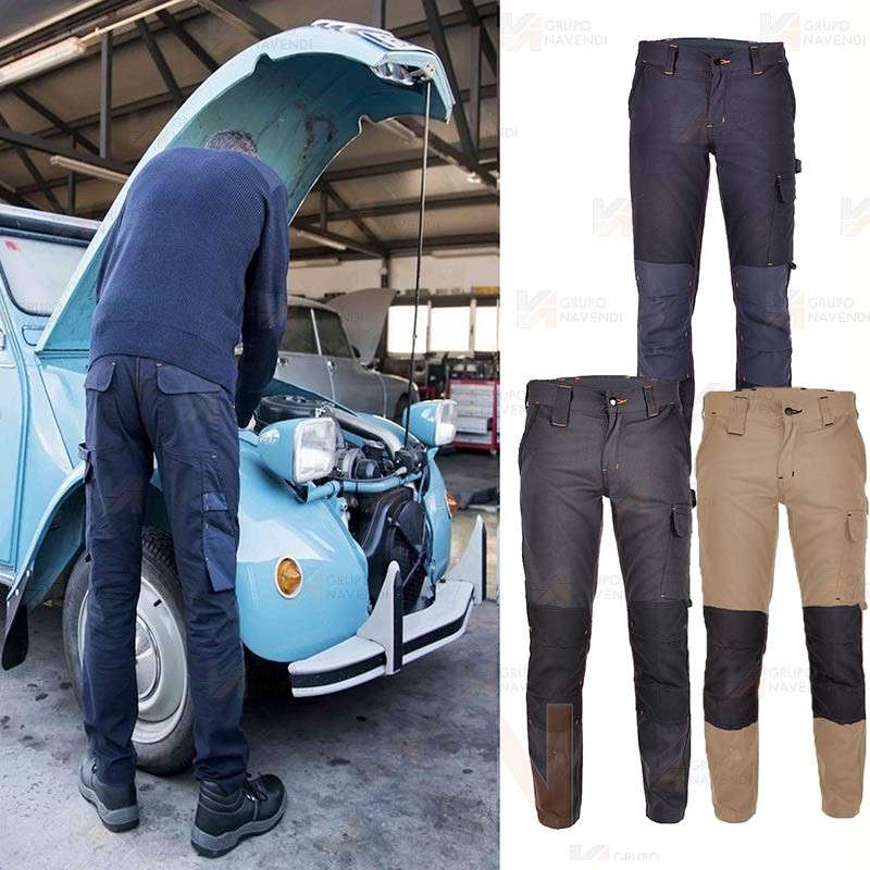 Pantalón laboral multibolsillos con refuerzos de cordura