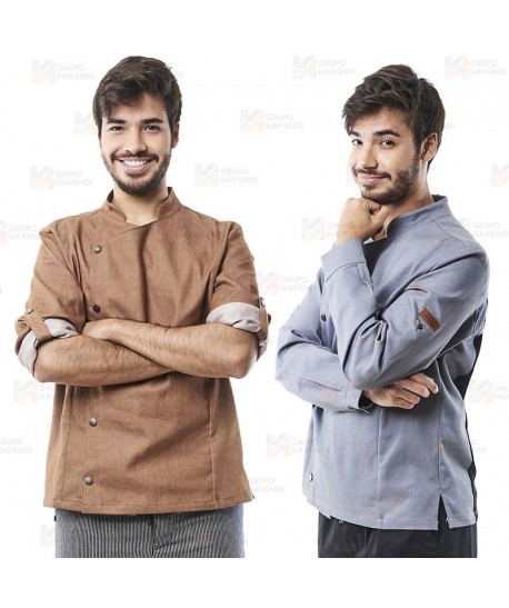 Chaqueta de cocina con tejido elástico y espalda Coolmax -Hombre-