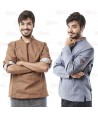 Chaqueta de cocina con tejido elástico y espalda Coolmax -Hombre-