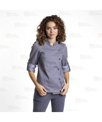 Chaqueta de cocina con tejido elástico y espalda Coolmax -Mujer-