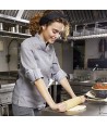 Chaqueta de cocina con tejido elástico y espalda Coolmax -Mujer-
