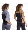 Chaqueta de cocina con tejido elástico y espalda Coolmax -Mujer-