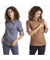 Chaqueta de cocina con tejido elástico y espalda Coolmax -Mujer-