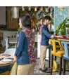 Chaqueta de cocina con tejido elástico y espalda Coolmax -Mujer-