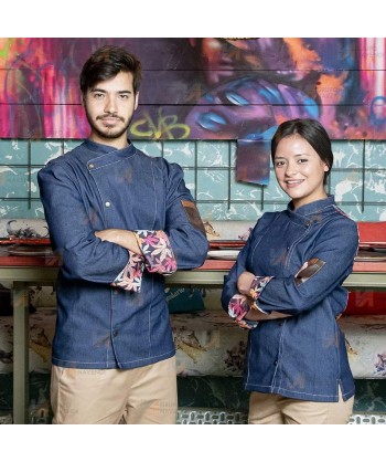 Chaqueta de cocina con tejido elástico y espalda Coolmax -Hombre-