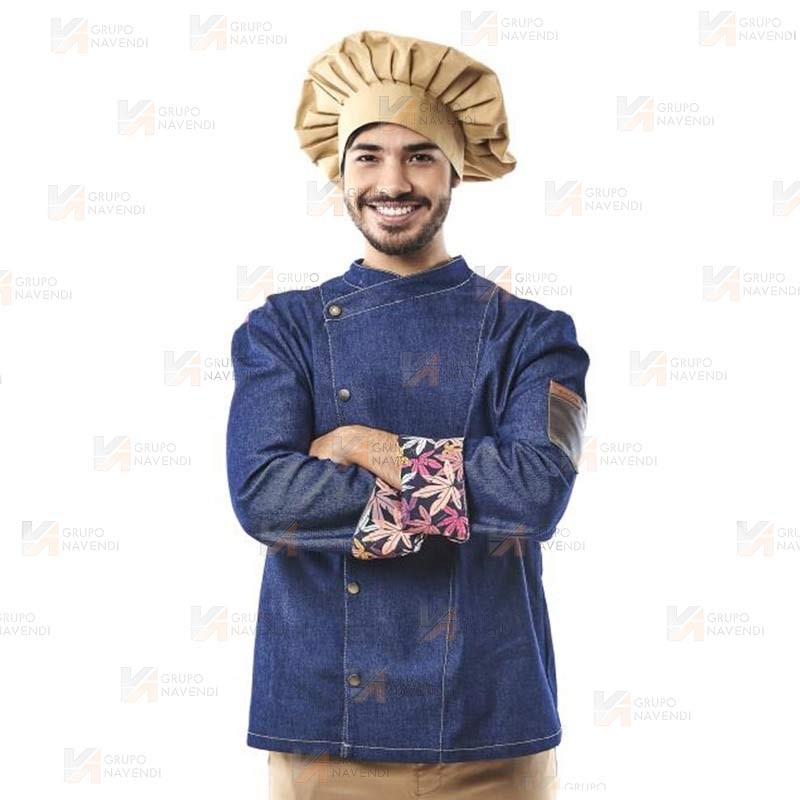 Chaqueta de cocina con tejido elástico y espalda Coolmax -Hombre-