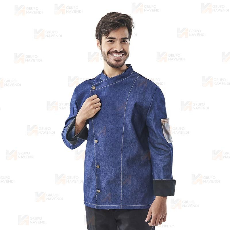 Chaqueta de cocina con tejido elástico y espalda Coolmax -Hombre-