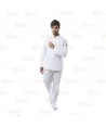 Chaqueta de cocina con tejido microfibra y espalda Coolmax -Hombre- color blanco