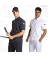 Chaqueta manga corta de cocina de microfibra y espalda Coolmax -Hombre-