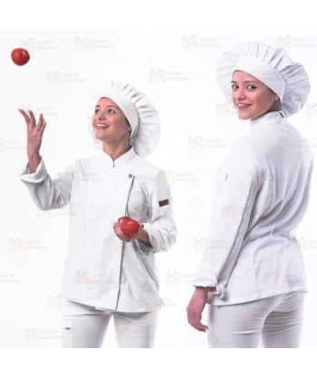 Chaqueta de cocina con tejido microfibra y espalda Coolmax -Mujer-