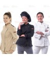Chaqueta de cocina con tejido microfibra y espalda Coolmax -Mujer-
