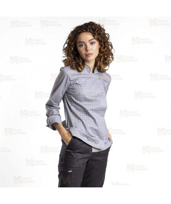Chaqueta de cocina con tejido elástico y espalda Coolmax -Mujer-