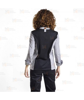 Chaqueta de cocina con tejido elástico y espalda Coolmax -Mujer-