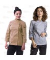 Chaqueta de cocina con tejido elástico y espalda Coolmax -Mujer-
