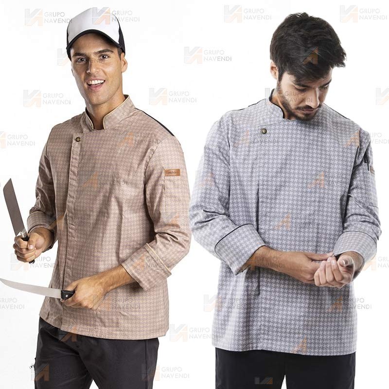 Chaqueta de cocina con tejido elástico y espalda Coolmax -Hombre-