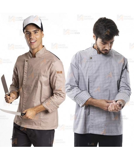 Chaqueta de cocina con tejido elástico y espalda Coolmax -Hombre-