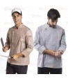 Chaqueta de cocina con tejido elástico y espalda Coolmax -Hombre-