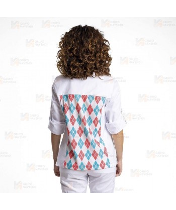 Chaqueta de cocina con tejido elástico y espalda Coolmax -Mujer-